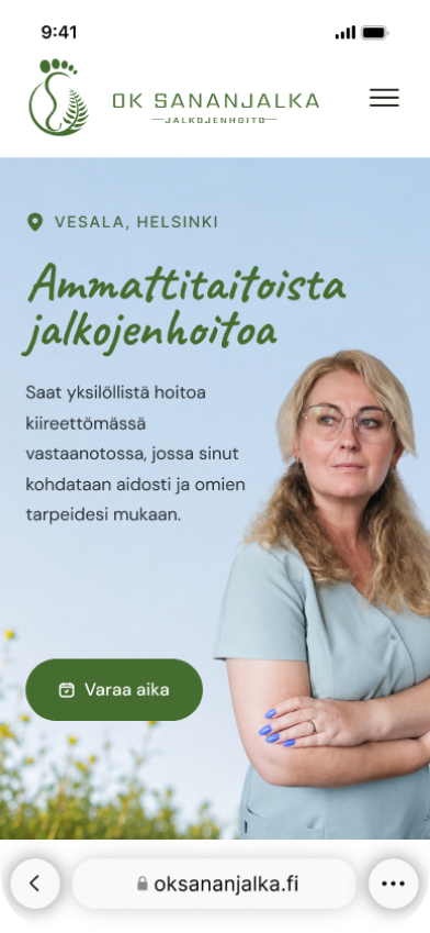 OK Sananjalka mobile homepage